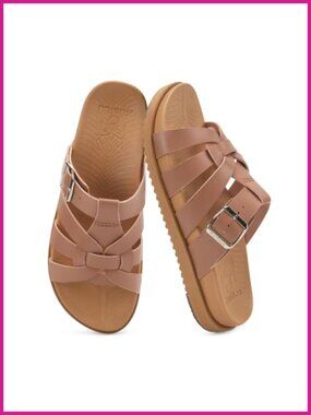 Faux Leather Gladiator Sandals Comfort Arch Support Flat Slip On